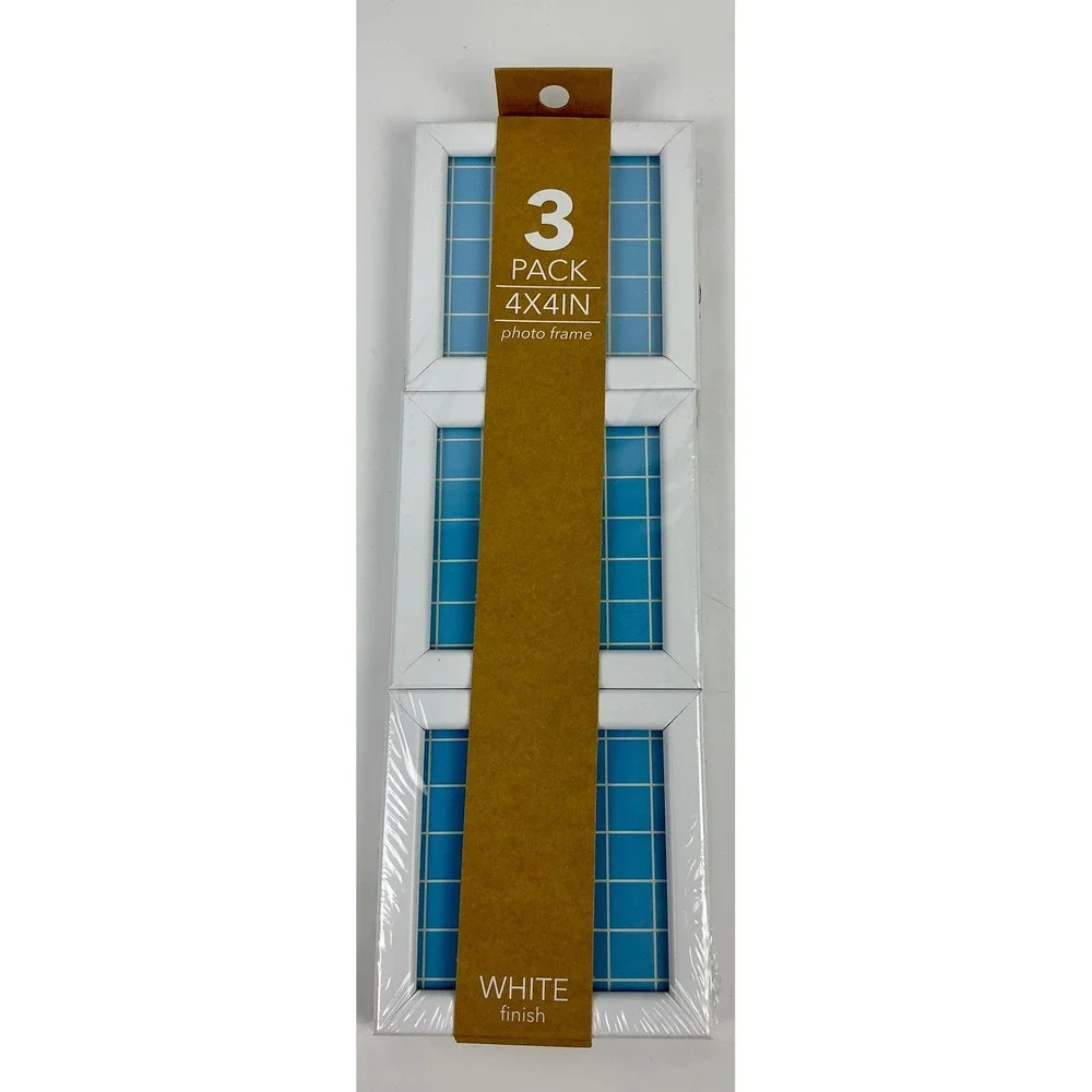 White Mini Photo Frames 3 Pack 4x4 Inch‎ Harbor Town Industries New Home Decor
